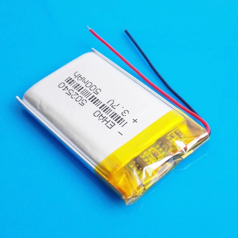 3.7V 500mAh 502540 Lipo Polymer Lithium Rechargeable Battery Cells For MP3 DVD Bluetooth Recorder Headset E-book Camera