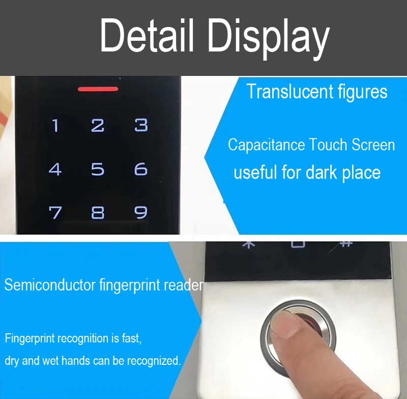 Wifi Tuya App Backlight Touch 125Khz Rfid Card Access Control Toetsenbord Deurslot Wg Input Output IP68 Watreproof