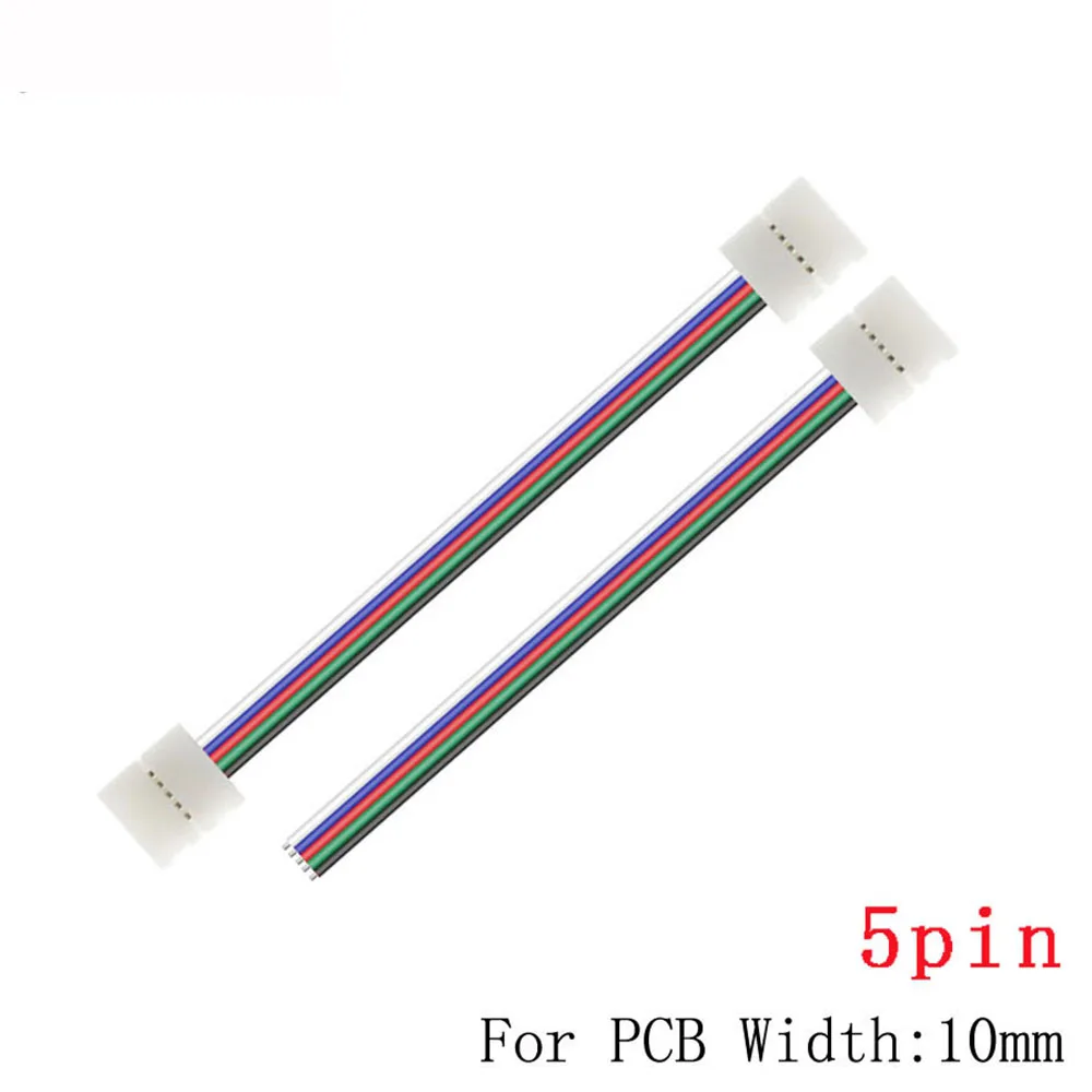 LED Connector Double Clip Connector Cable 2/3/4/5Pin For 3528 WS2811 WS2812 5050 RGB RGBW RGBWW LED Strip Light 5-50Pcs image 2