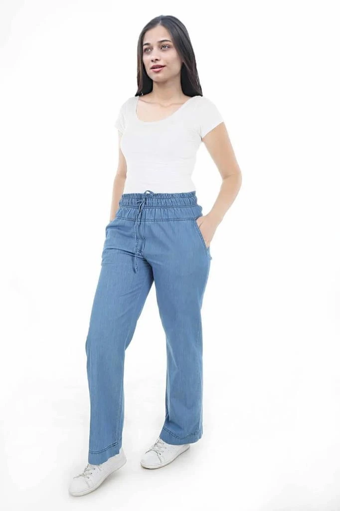 6452 WAIST RUBBER BAGGY JEANS PANTS