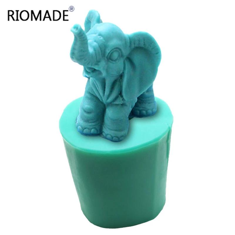 3D Elephant Candle Molds For Candle Making Silicone Mold For Cake Sculpture Ice Sculpture Handmade Plaster Animal MouldS0102DX25