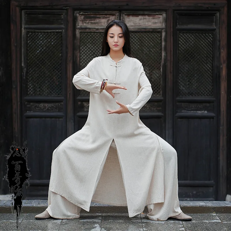

2021 Original Linen Spring And Summer Cotton And Linen Women's Clothing New Retro Literary National Style Hanfu Disc Buckle Tea
