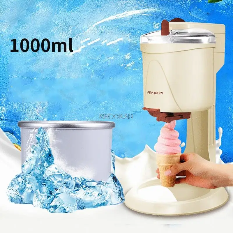 220V 20W ice machine Fully Automatic Mini Fruit Ice Cream Maker For Home Electric DIY Kitchen Maquina De Sorvete For Kids