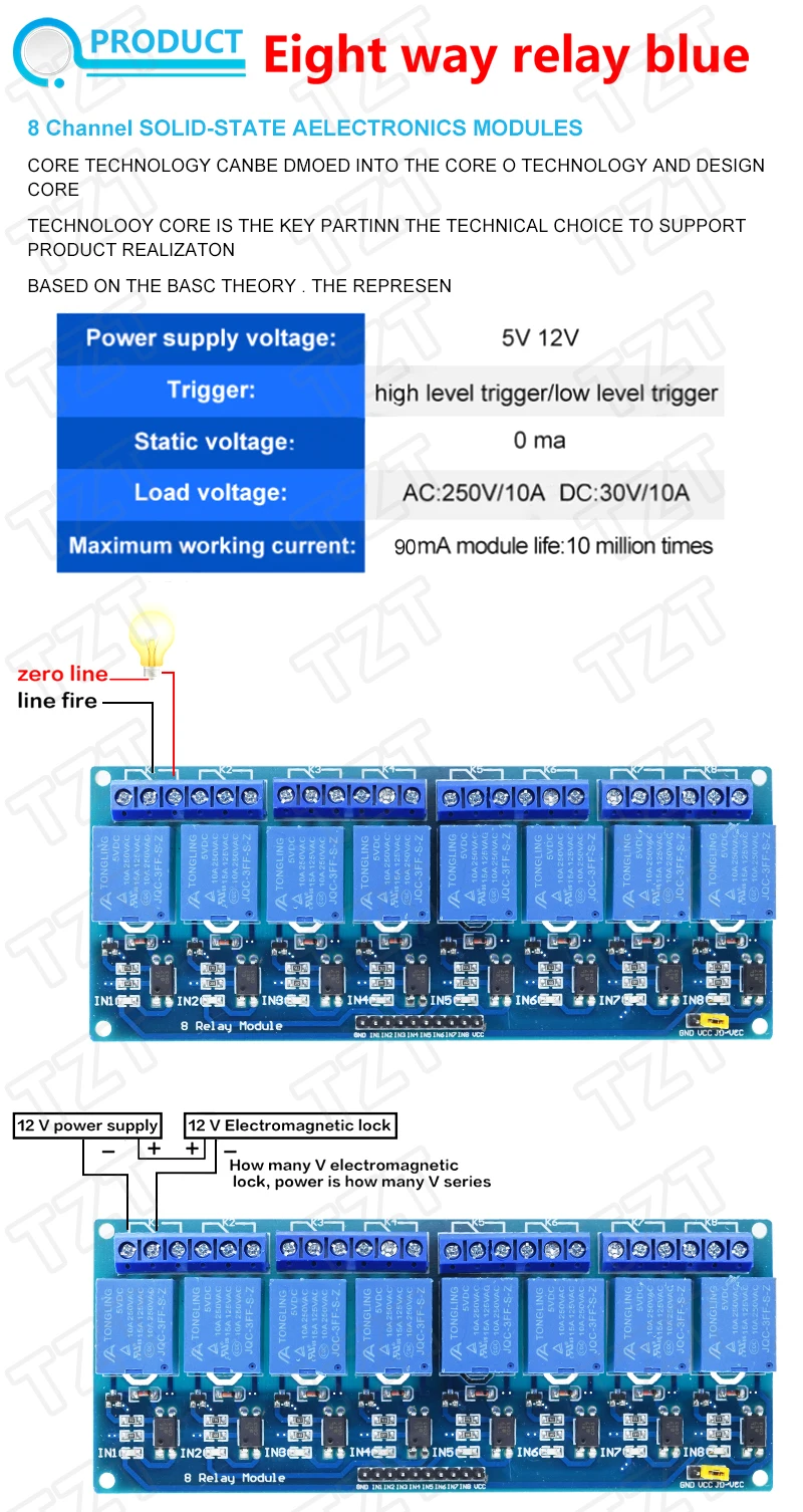 1/3 Stück 5V 1 2 4 6 8 Kanal Relaismodul mit Optokoppler Relaisausgang 12V 1 2 4 8 Wege Relaismodul für Arduino Raspberry Pi – Detail 40