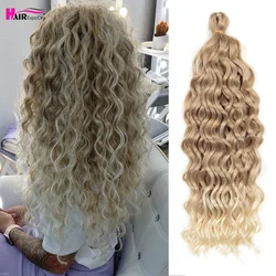 Extensiones de pelo trenzado de ganchillo para mujer, cabello sintético Natural con ondas oceánicas de 18 a 24 pulgadas, Estilo Hawaiano Afro, color rosa, 613