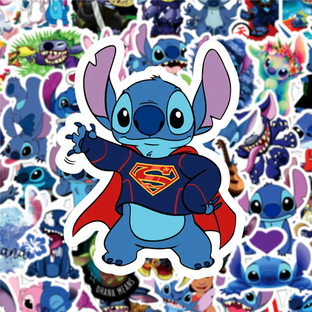 10/30/50 Buah Stiker Jahit Lilo & Stitch Estetika untuk Kulkas Bagasi Laptop DIY Stiker Decal Grafiti Kartun Lucu Tahan Air