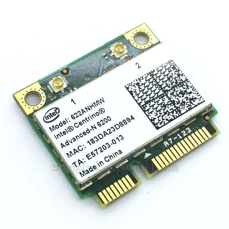 

DUAL BAND 2.4/5Ghz 622ANHMW ADVANCED-N 6200 6200ANH Mini PCI-E 802.11a/b/g/n Wireless WiFi CARD 2GGYM for Dell Toshiba Acer