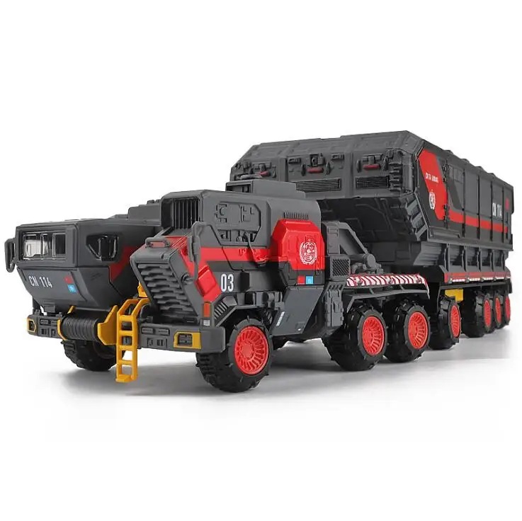 1:50 Military transport vehicle Wandering Earth alloy car model transport truck engineering crane alloy car model collection toy