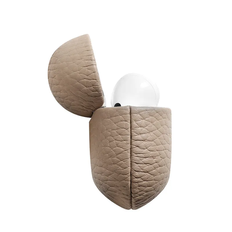 Cover per Airpods 3 Luxury Genuine Leather Lychee Grain Airpods Pro 2 1 accessori per la protezione degli auricolari per Apple Airpods 3 custodie