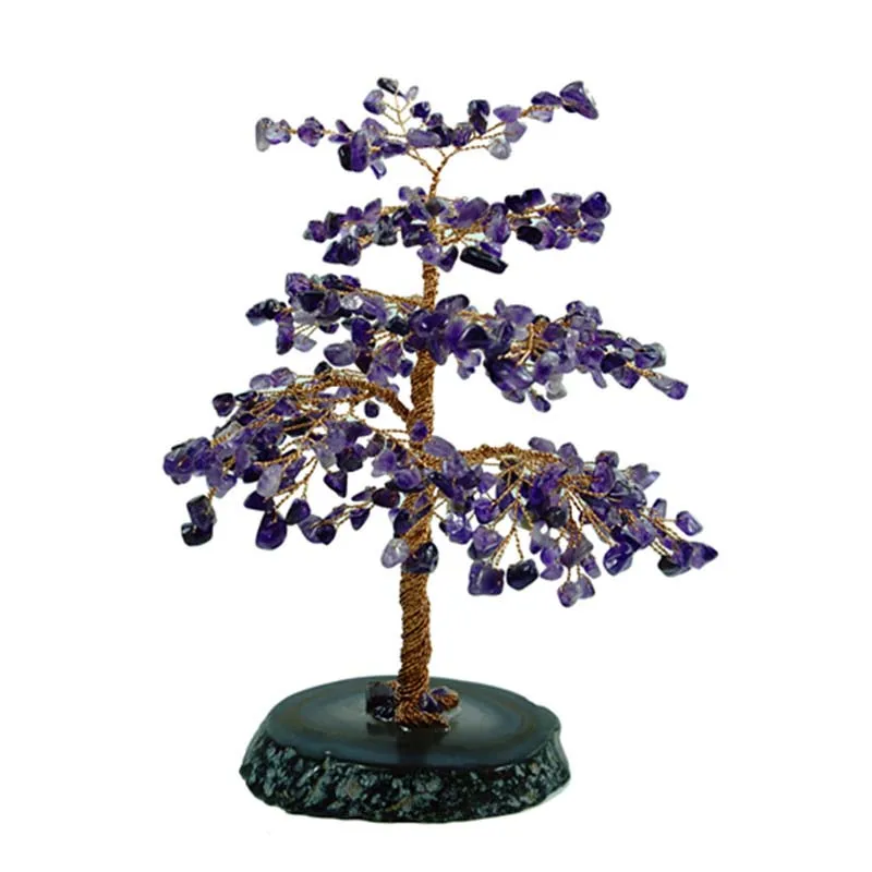 

Crystal Fortune Tree Cash Cow Natural Agate Base Handmade High-End Light Luxury Exquisite Decoration Office Home Chinese