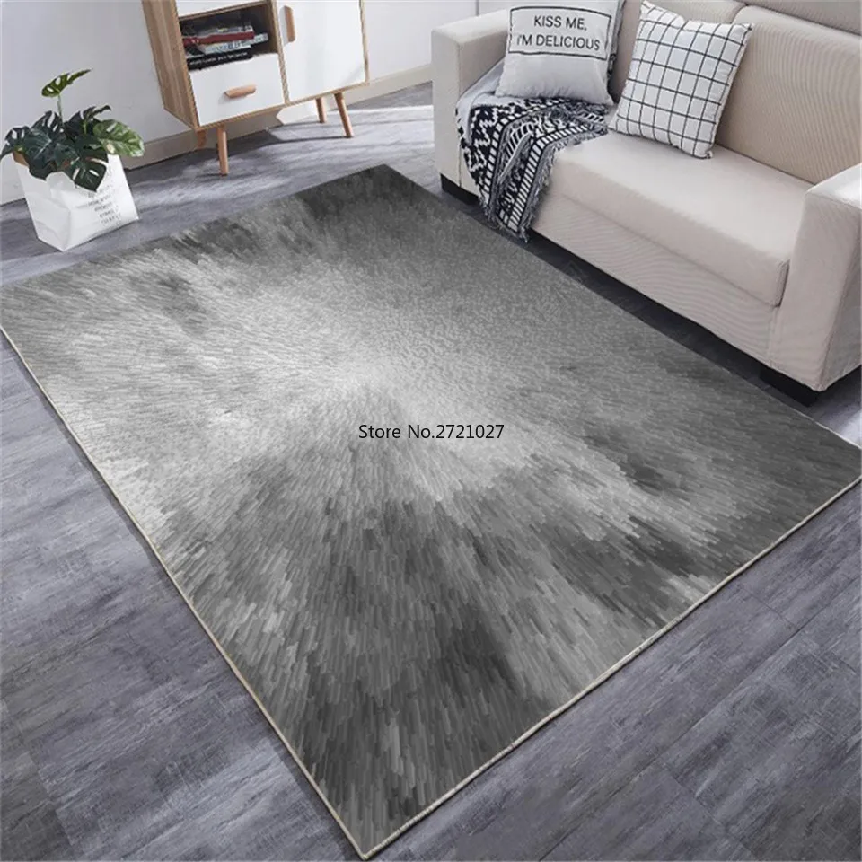 Gray Pale Cylindrical 3D Printed Carpet Carpet Modern Simple Abstract Sofa Carpet Anti-slip Mat Carpet Kitchen Door Mat