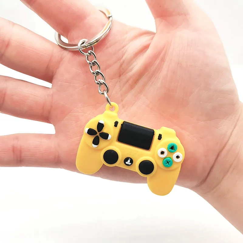 Cute PVC Game Machine Keychain Keyring Gamepad Joystick Key Chain PS4 Game Console Keychains Bag Car Hanging Key Ring