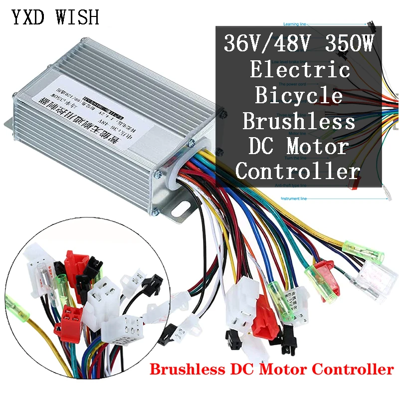 36V/48V 350W Electric Bicycle E-bike Scooter Brushless DC Motor Controller For Electric Bicycle E-bike Scooter Motor Controller