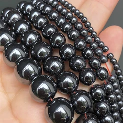 Natural Black Hematite Stone Beads Smooth Round Loose Spacer Beads For Jewelry Making Diy Charm Bracelet Necklace 2/3/4/6/8/10mm