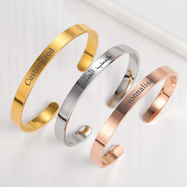 Stainless Steel Cuff Bracelets Stainless Steel Jewelry Stainless Steel Bangle Customized Bangles Aliexpress