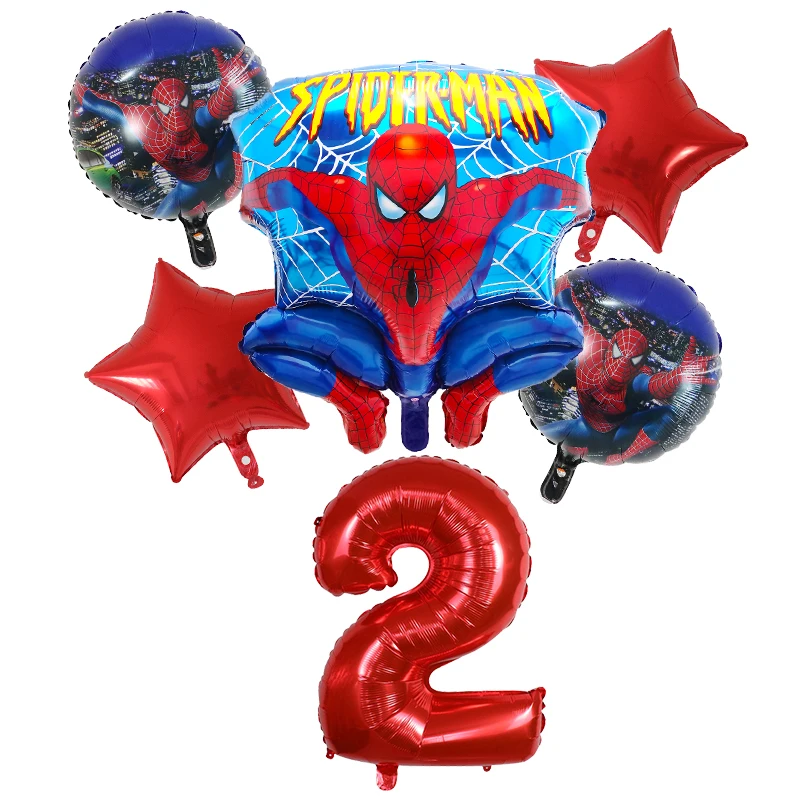 Spider Superhero man palloncini Foil Air Globos Avengers kids 1 2 3 4 5 anni decorazione per feste di compleanno Baby Shower giocattolo per bambini