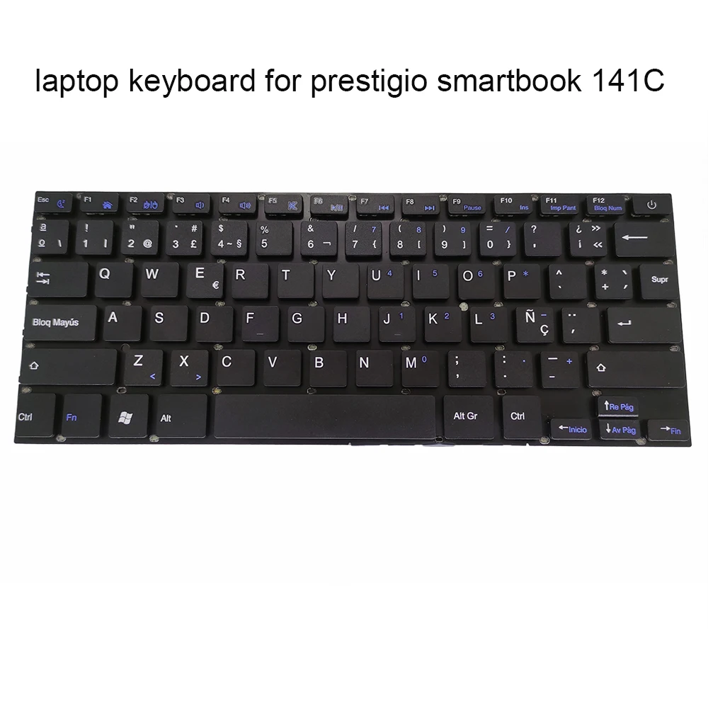 Replacement keyboards for Prestigio Smartbook 141C SP Spanish ES TR Turkey black without frame laptop keyboard blue key hot sale