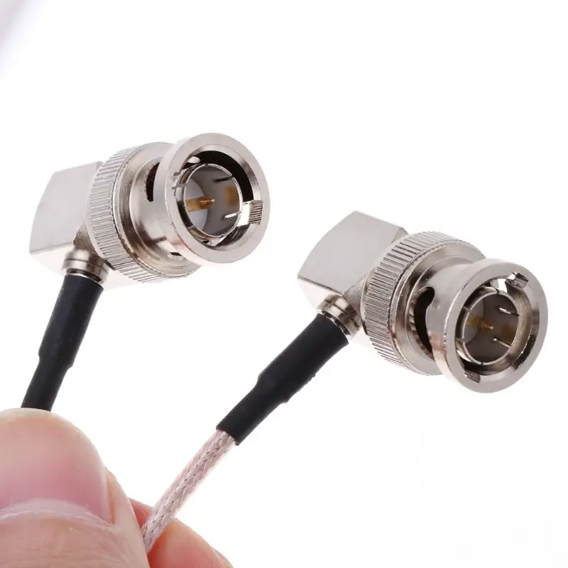 H7JF SDI Video Connector Cable RG179 BNC Male To BNC Right Angle Plug For BMCC Blackmagic Camera