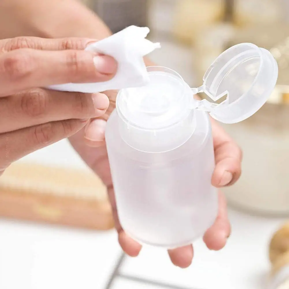 Empty Pump Dispenser Liquid UV Gel Polish Nail Art Polish Clean Acetone Bottle Polish Cleanser Remover Bottle for Liquids