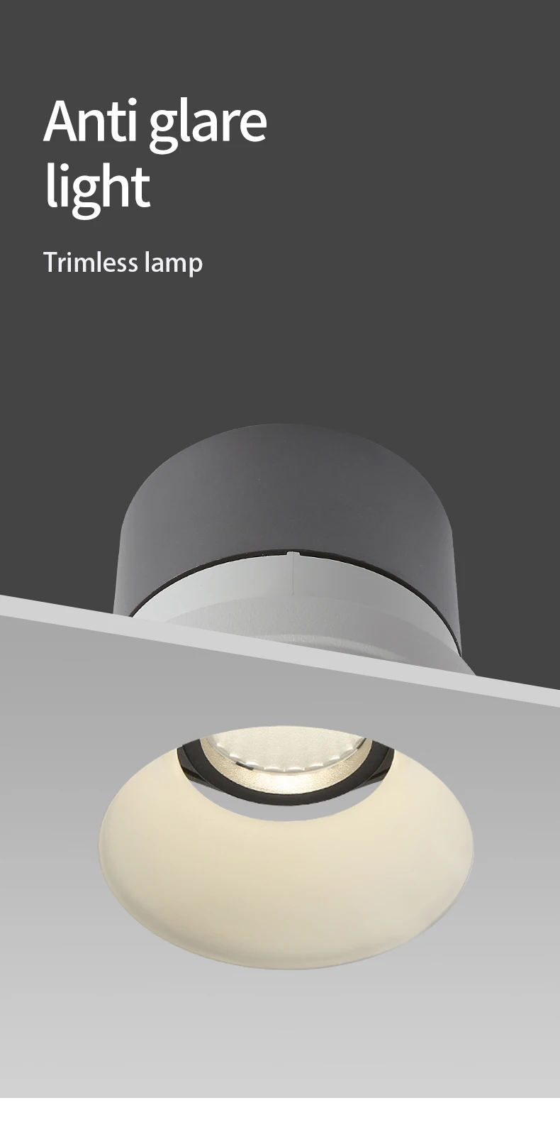 Trimless Round COB Led Downlights High End Recessed Ceiling Spot Lights Lamps Ceiling lamp For Indoor Residential Home