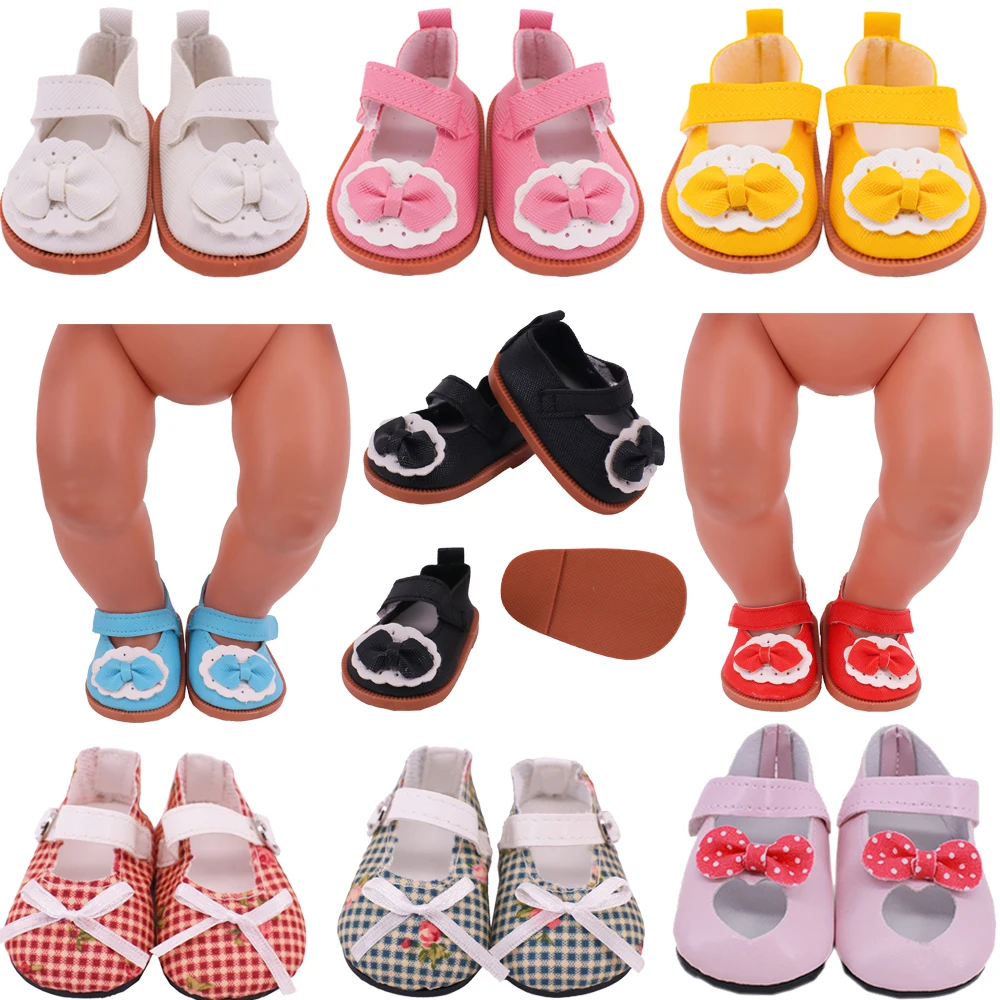 Chaussures de poupée Blyth à nœud papillon en Nylon de 7CM, chaussures de poupée pour fille de 18 pouces, 43 Cm, vêtements de poupée Blyth, jouets de jeu DIY