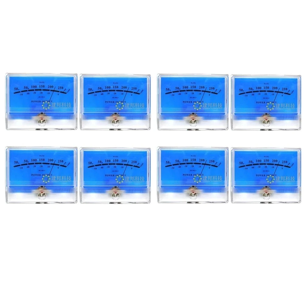 

8pcs Classic Lake blue DB Header Level Audio Power Amplifier VU Meter McIntosh figure