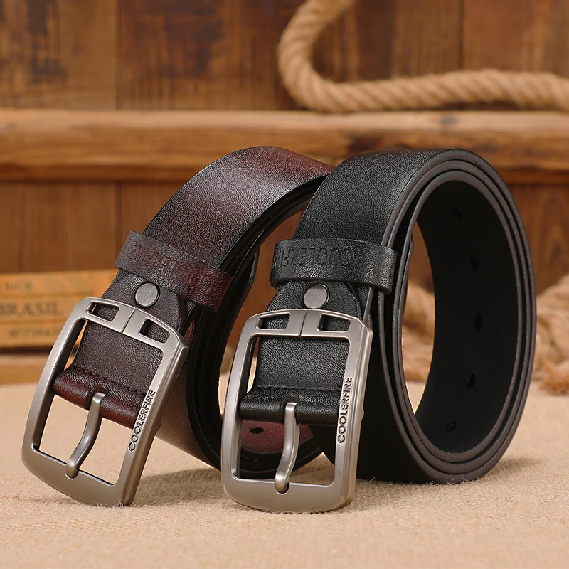 Men Genuine Leather Belts Cowskin Classic Designers Belts for Men Vintage Westernboy Leisure Casual Jeans Strap HQ223