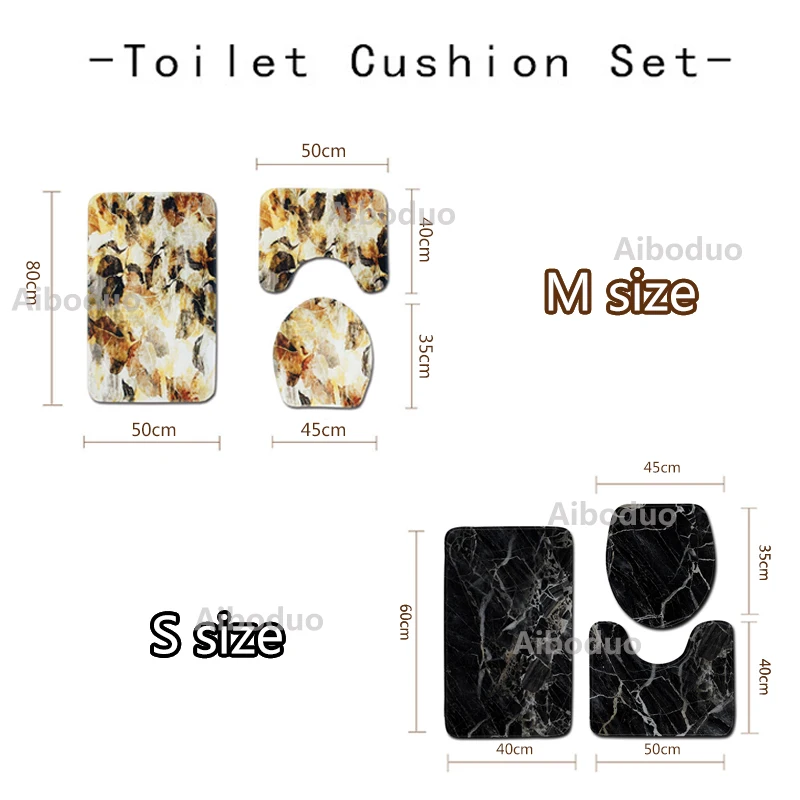 Cartoon Cute Cat 3pcs/set Toilet Lid Cover Set Non Slip Carpet Kawaii Kitty Bath Mat Restroom Rug Christmas Warm Home Decoration