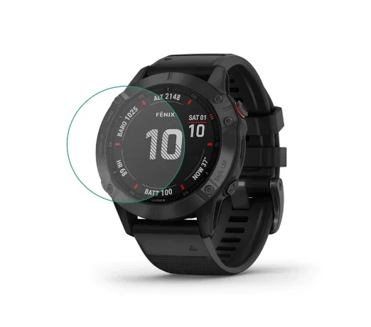 غطاء كامل منحني حامي شاشة بحافة ناتئة ل Garmin Fenix 6 ساعة زجاجية خفف فيلم ل Garmin Fenix 6 شاشة فيلم احباط