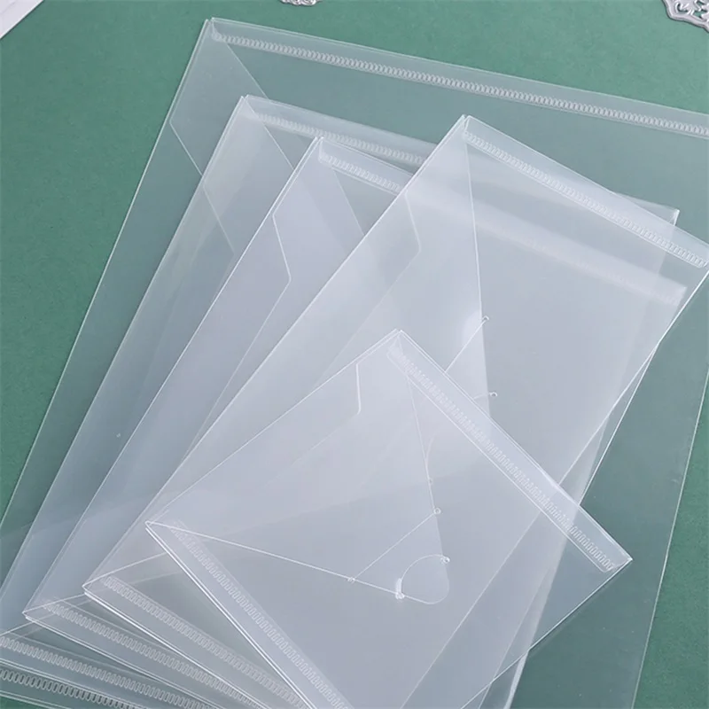 Sturdy Transparent Plastic Storage Bags Set For Dies Stamps Paper Cardstock Collections Organizer Holders Bags Storage Envelopes