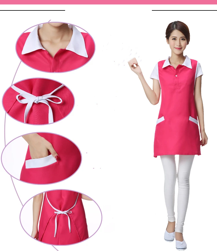 Beauty salon beautician work clothes apron Korean version fashion nail waitress sleeveless skirt female supermarket apron