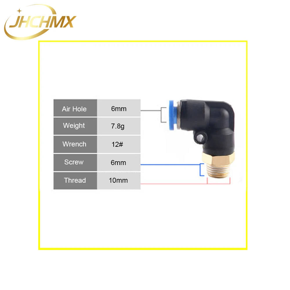 Ajuste de ar para cabeça laser co2, ajuste de ar com assistente de ar para máquinas de corte a laser co2 de alta qualidade 304chmx