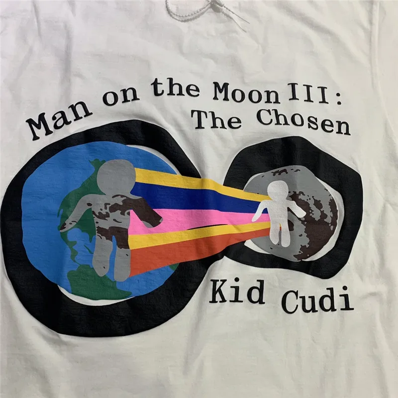 Foaming Printing CPFM x Kid Cudi Man On The Moon III Tee Men Women 1:1 High-quality Black White Streetwear T-shirts New