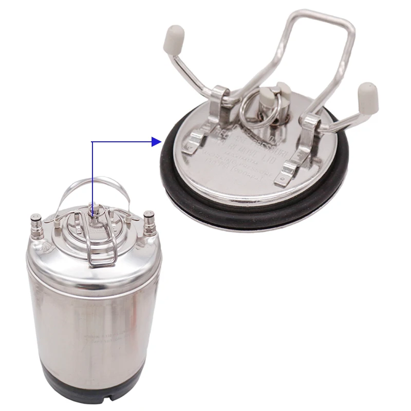 New Replacement Corny Keg Lid with PRV & O-ring Fits all normal Corny kegs Stainless Steel Homebrew Beer Keg