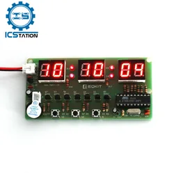 DIY Electronic Kit C51 6 Bits Digital Tube Clock Alarm Clock Kit Soldering Practice Suite with Buzzer LED Display Components