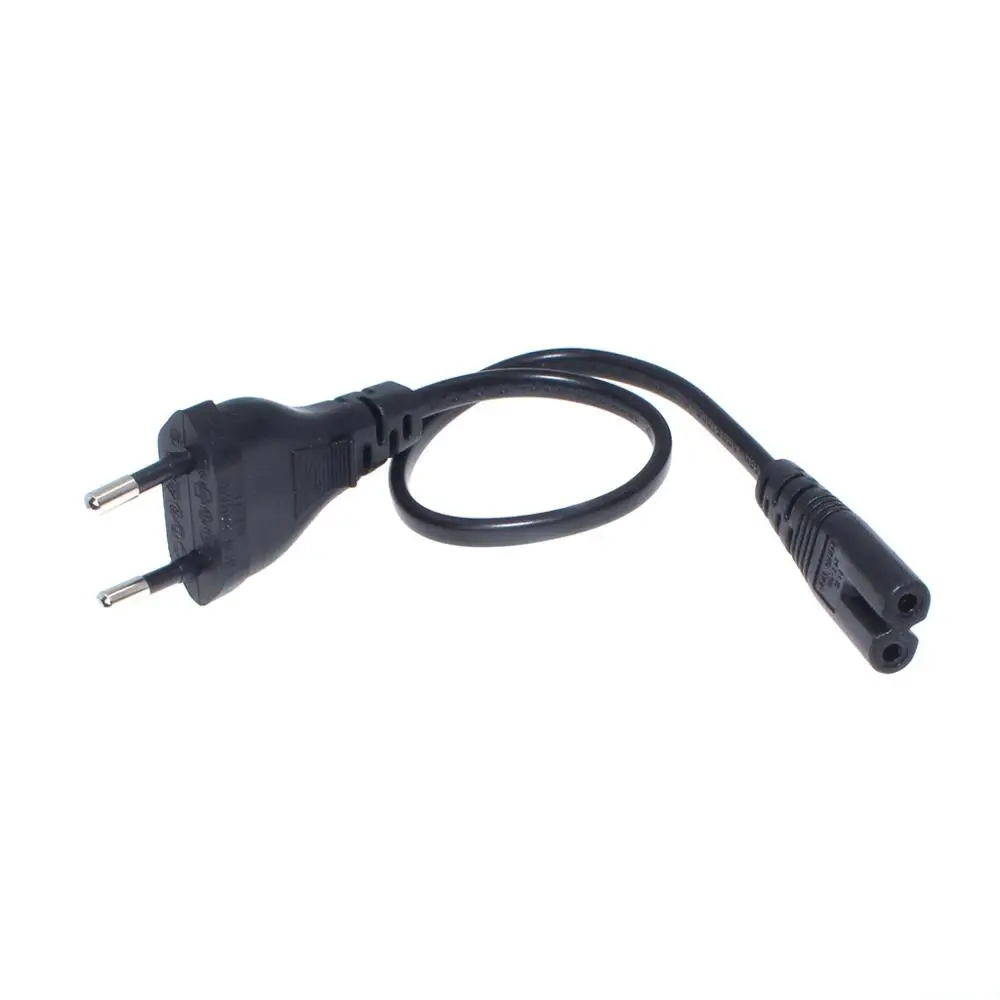 IEC 320 C7 Figure 8 To EU 2 Prong Plug AC Power Cord 30cm/50cm Copper Power Cable 2.5A 250V