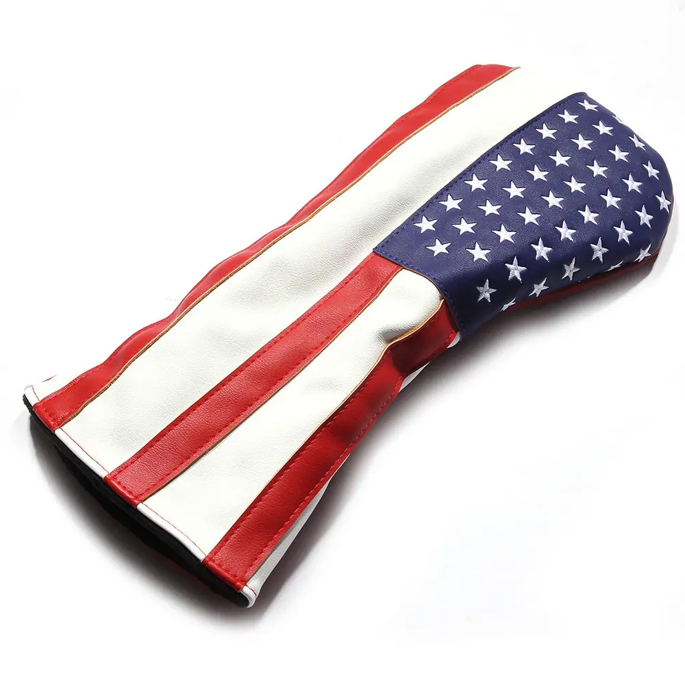 USA Golf Head Covers for Driver & Fairway Woods - Premium Leather Headcovers, Designed to Fit All Woods and Drivers