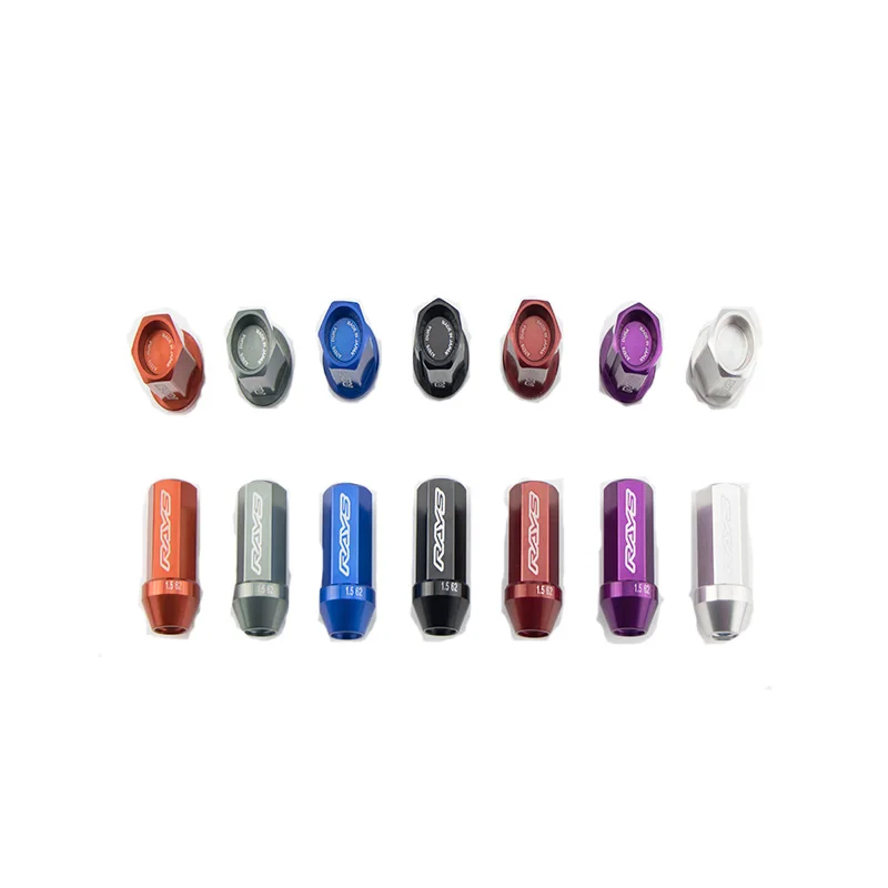 Aluminum car Wheel Lock Nuts Racing Lug Nuts Length 42MM 12x1.5/1.25 for RAYS racing nuts Car Accessories universial New