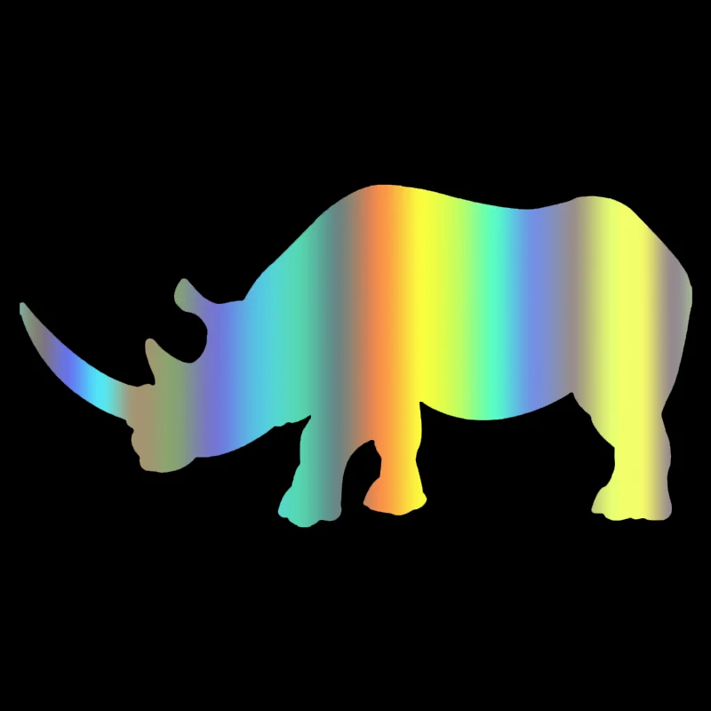 

15cm Rhino Car Stickers Scratch Blocking Self-Adhesive Waterproof Decal, Used for Car, Laptop, Motorcycle, Van, RV