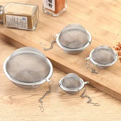 4 Size Stainless Steel Tea Infuser Sphere Locking Spice Tea Ball Strainer Mesh Infuser Tea Filter Kitchen Accessories Dropship