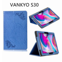 For VANKYO MatrixPad S8  S20 S30 Android Tablet Case Print PU Leather Folding Stand with Hand Holder Magnetic Cover S21