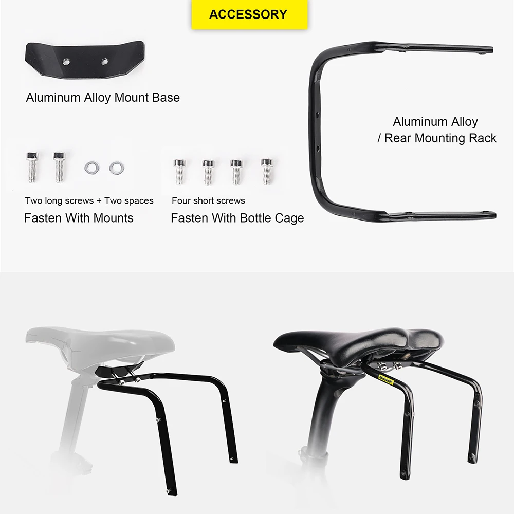 Rhinowalk Bicycle Bag Back Seat Saddle Bag Or Stabilizer Bracket Rack 5L-13L Waterproof Tail Bag Bracket Bike Accessories