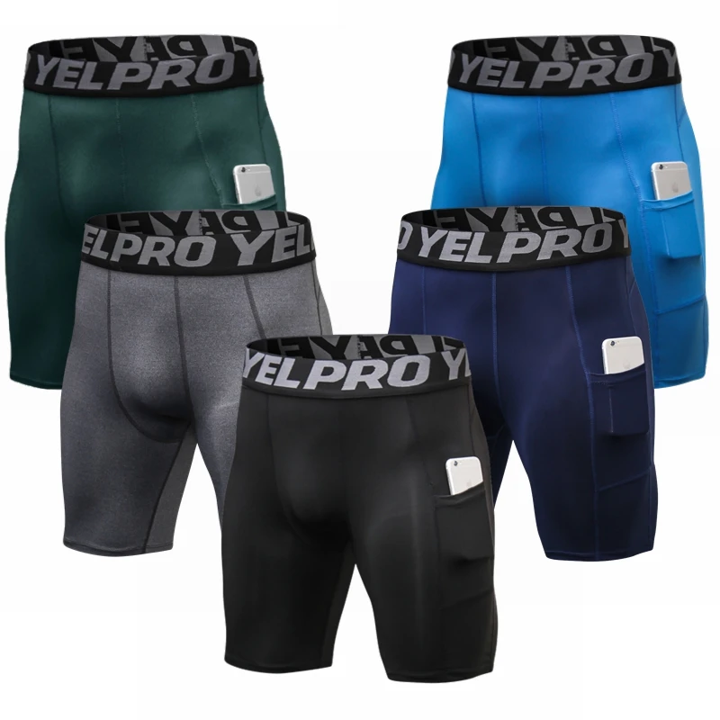 Compression Shorts Men Shorts Pants Running Shorts Men Jogging Bodybuilding Fitness Workout Tights Shorts Quick-Drying Bottoms