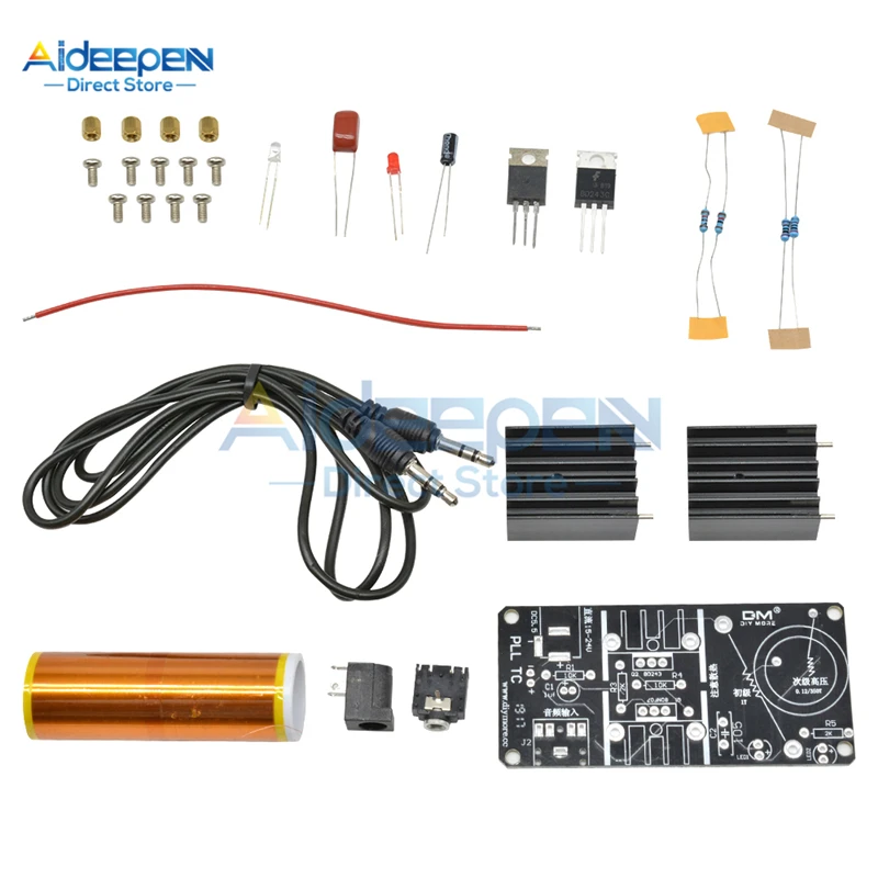 Imagem -06 - Kit de Bobina de Música Tesla sem Fio Mini Caixa de Som de Plasma Tesla com Transmissão sem Fio 15w dc 1524v 15w Kit Diy