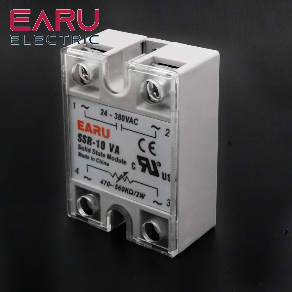 Universal Plastic Transparent Protection of Solid State Relay Front Cover Stand Suitable for SSR10A 25A 40A 60ADC-DC AC-AC DC-AC