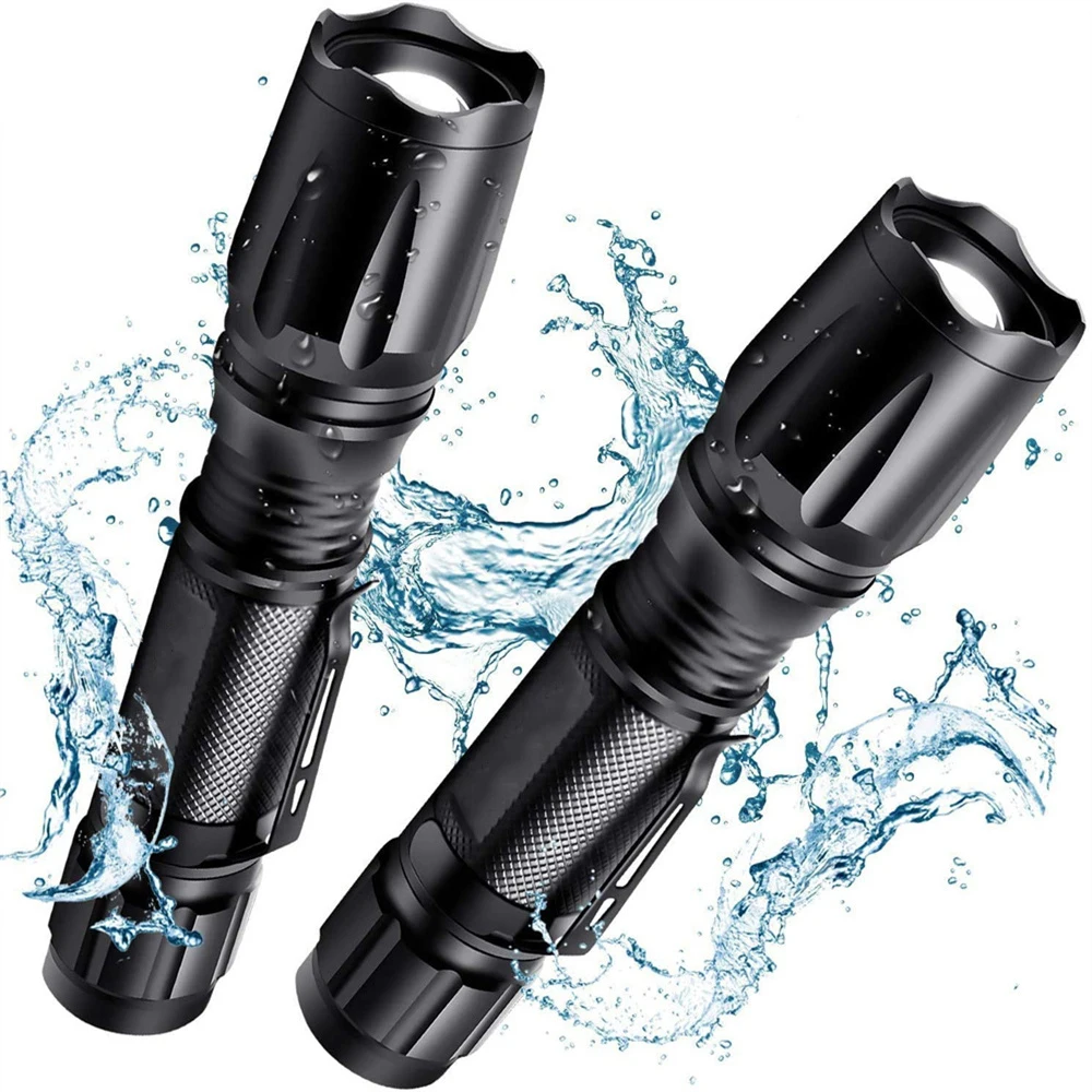 

Most Powerful Led Flashlight Ultra Bright Bike Torch T6 Camping Light Zoomable 5 Modes Waterproof Military Light For Hiking