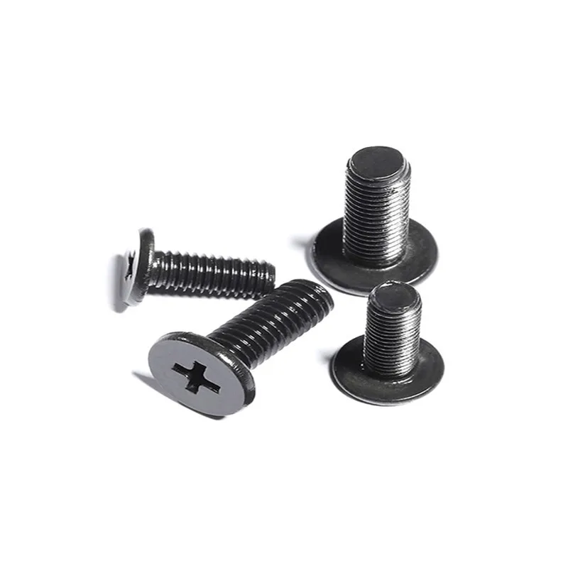 5-50pcs CM M1.4 1.6 M2 M2.5 M3 M4 M5 M6 Black 304 Stainless Steel Cross Phillips Ultra Thin Flat Wafer Head Screw Bolt Laptop