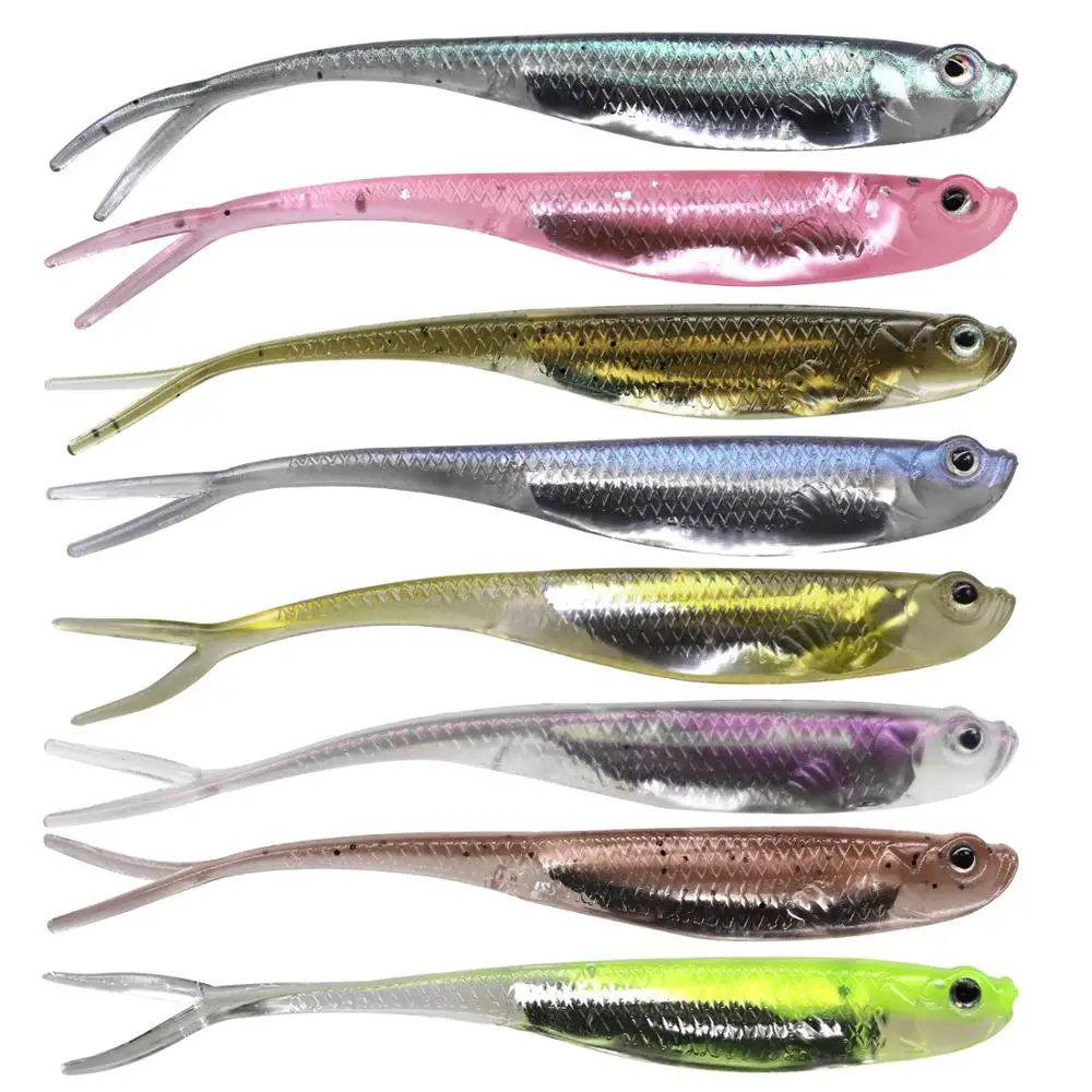 6pcs Fishing Soft Lures 7.5cm 1.8g Soft Jerk Shad Bait Fishing Worm Swimbaits Silicone Soft Lure For Carp Fishing