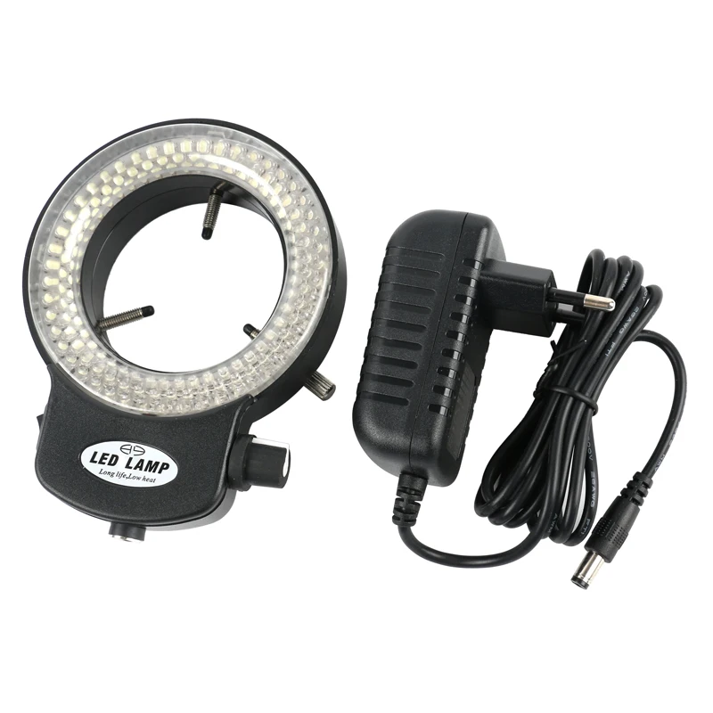 High luminance Adjustable 144 LED Ring Light illuminator Lamp For Industry Stereo Microscope CCD Industrial HDMI Video Camera