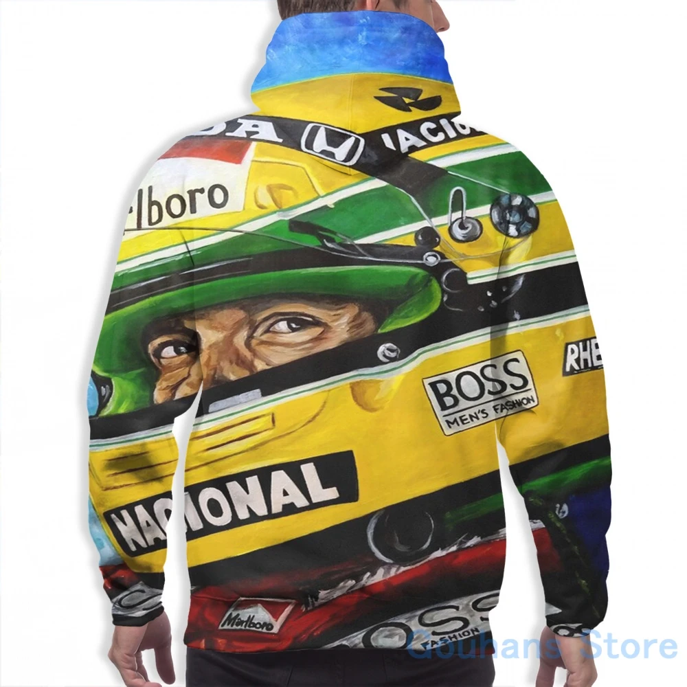 Mens Hoodies Sweatshirt for women funny Ayrton Senna The Best  print Casual hoodie Streatwear